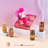 रक्षाबंधन के लिए प्रीमियम गिफ्ट हैम्पर, 800 ग्राम कुल सामग्री