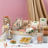 रक्षा बंधन के लिए प्रीमियम गिफ्ट हैम्पर, 1.410 किलोग्राम कुल सामग्री