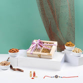 रक्षाबंधन के लिए प्रीमियम उपहार बॉक्स, 550 ग्राम कुल सामग्री