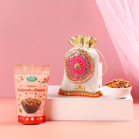 Premium Gift Potli, 250g Net Contents Premium Gift Potli, 250g Net Contents