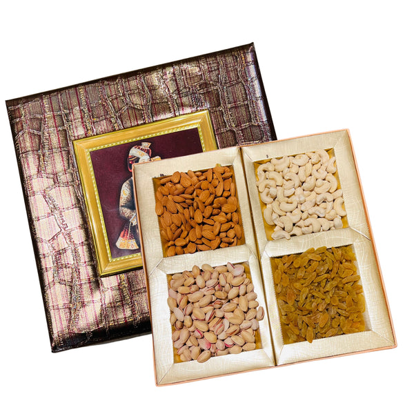 Utsav Premium Dry Fruit Diwali Gift box With Exclusive Brass Diya - HEALTHY  TREAT