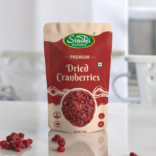 Premium Dried Cranberries – Sweet-Tart Antioxidant-Rich Berries, 100g