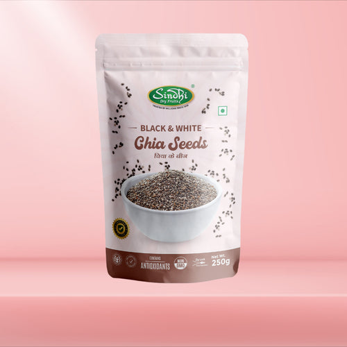 Chia seeds 250g pack detail – premium Omega-3 super seeds