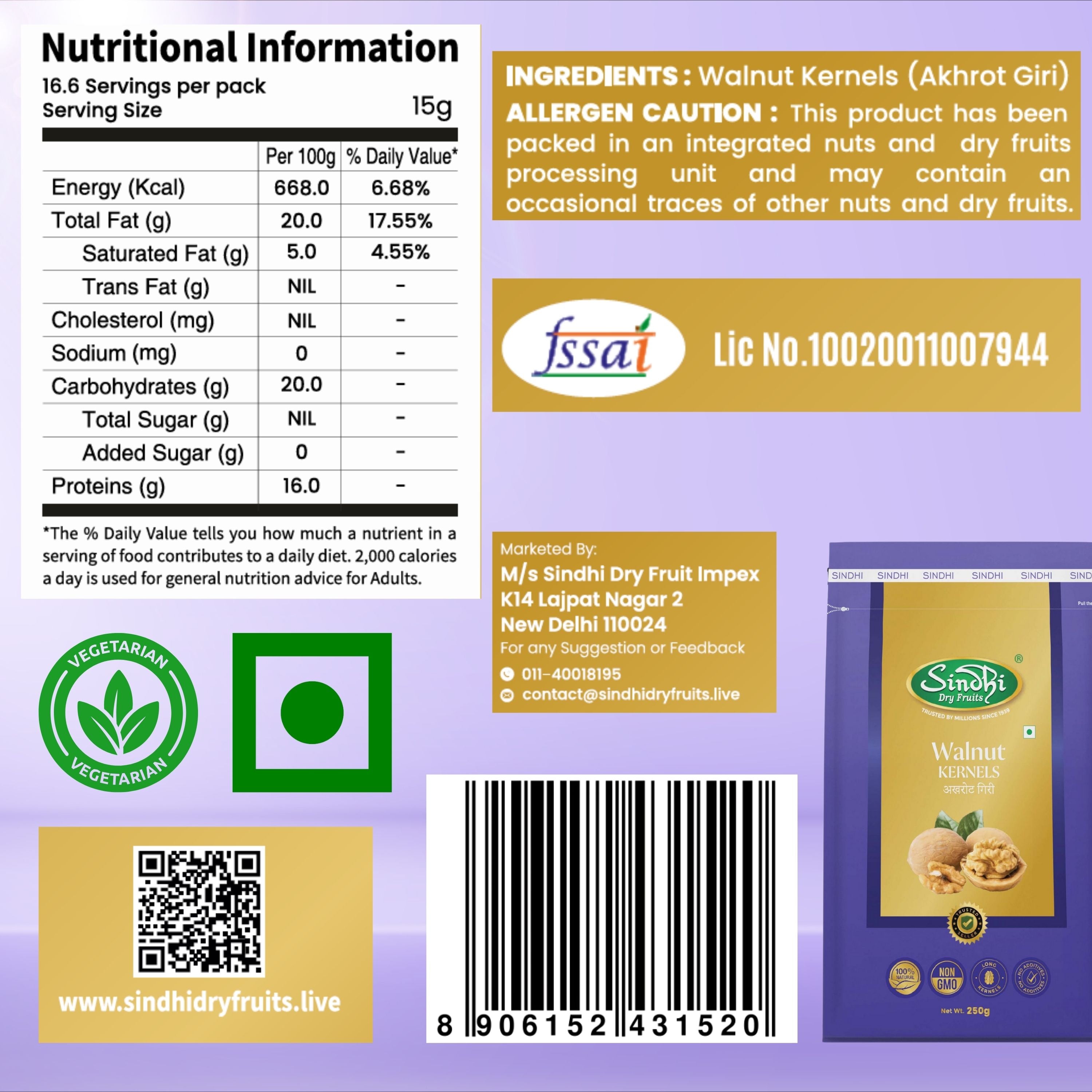Protein Power Combo, California Almonds 500g and Pistachios Lightly Salted 500g and Akhrot Giri 250g, Brain Health and Stamina Trio, 1250g, Pack of 3