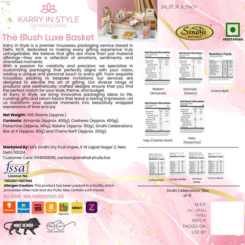 The Blush Luxe Basket, 1.410 Kg Net contents
