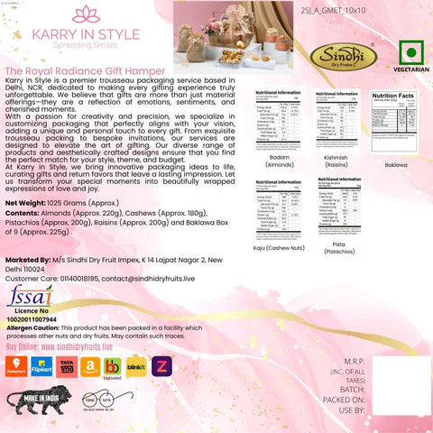 The Royal Radiance Gift Hamper, 1.025 kg Net Contents