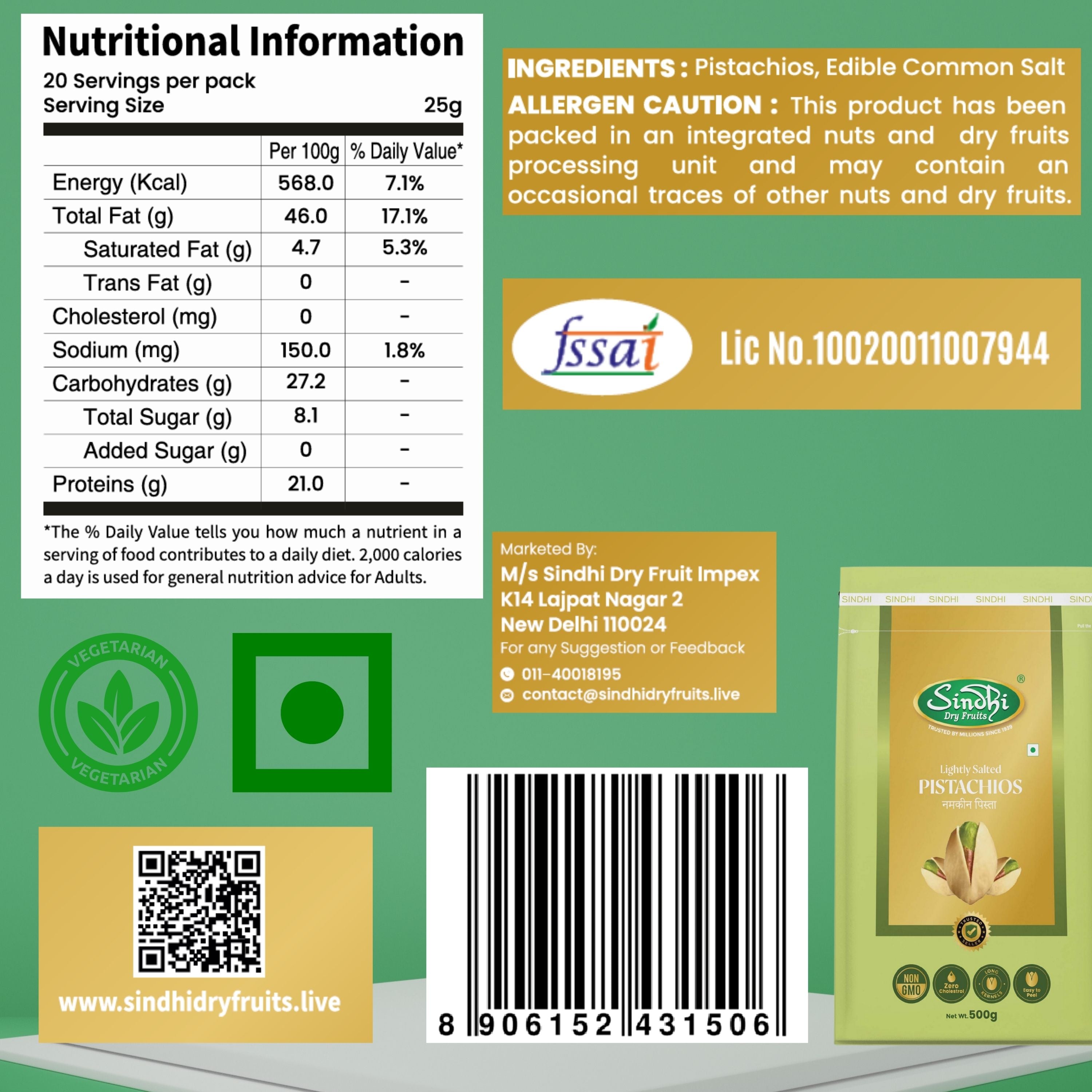 Protein Power Combo, California Almonds 500g and Pistachios Lightly Salted 500g and Akhrot Giri 250g, Brain Health and Stamina Trio, 1250g, Pack of 3