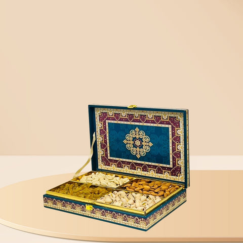 Gift Box with 4 Premium Dry Fruits, 1 Kg Net Dry Fruits