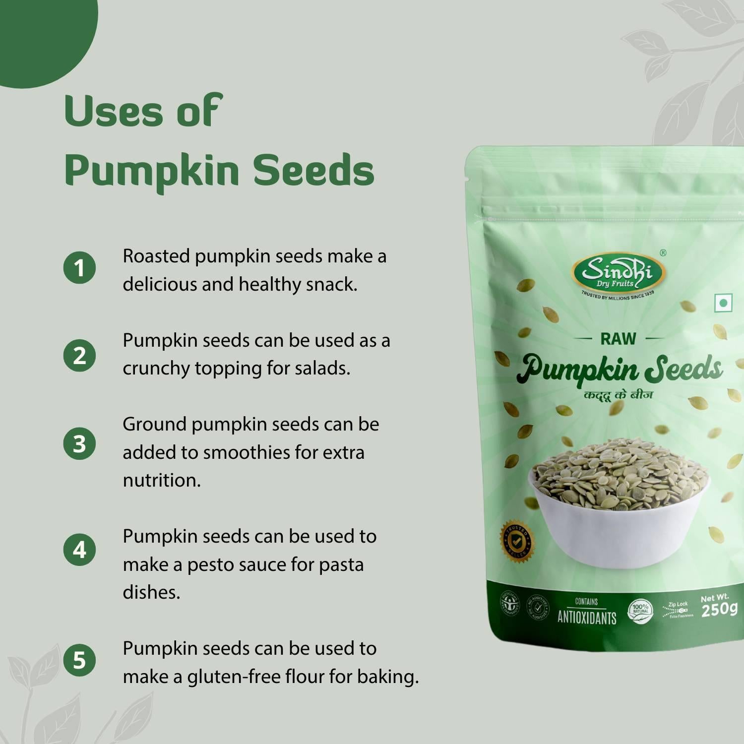 Pumpkin Seeds, Raw & Natural, 250g