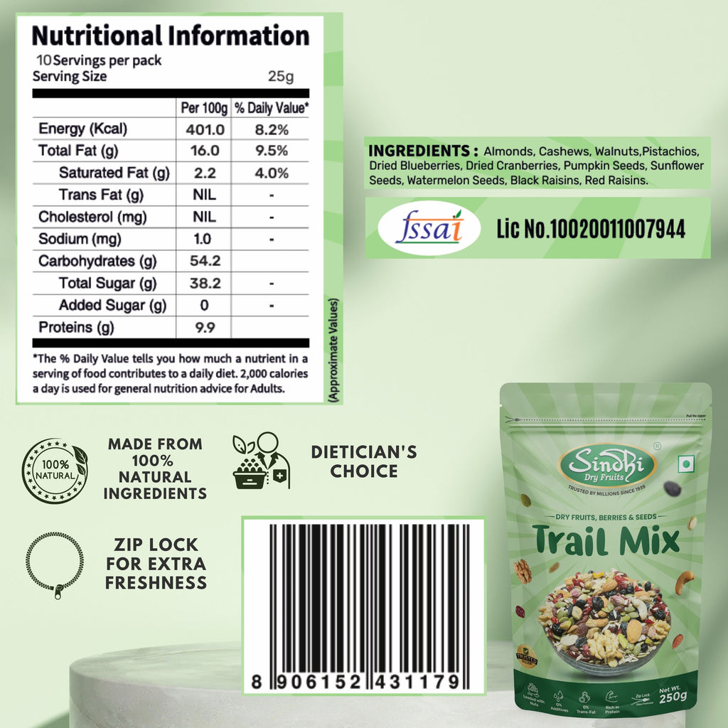 Premium Dry Fruit Trail Mix – Nuts, Seeds & Berries, All-Day Energy Blend
