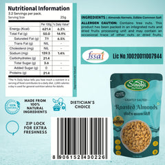 Salted Nut Snack, Roasted Kaju 80g, Roasted Almond 80g and Salted Pista 200g, Light Health Boost for Office Snacking, 360g, Pack of 3
