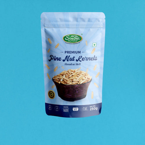 Chilgoza Giri 250g pack detail – premium shelled pine nuts