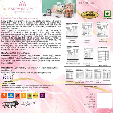 Lavender Grace Premium Hamper, 1.460 Kg Net Contents