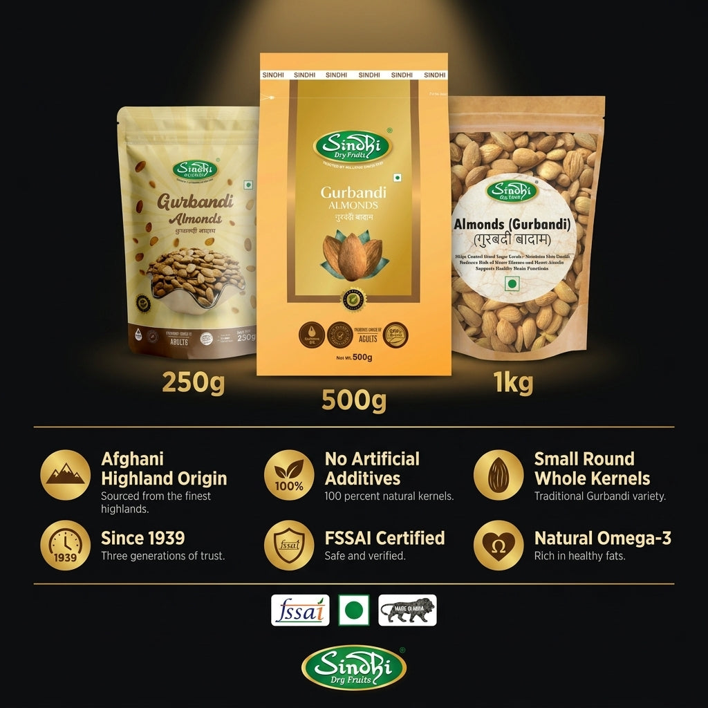 Sindhi Dry Fruits quality trust marks and certifications for Gurbandi Badam
