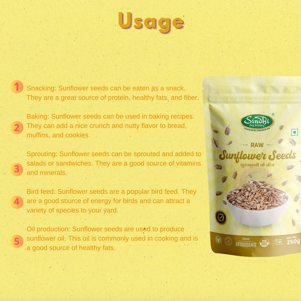 Premium Sunflower Seeds – Raw Natural Surajmukhi Beej, High in Vitamin E
