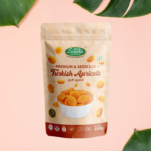 Khurmani premium pack detail – seedless Turkish dried apricots, soft and naturally sweet