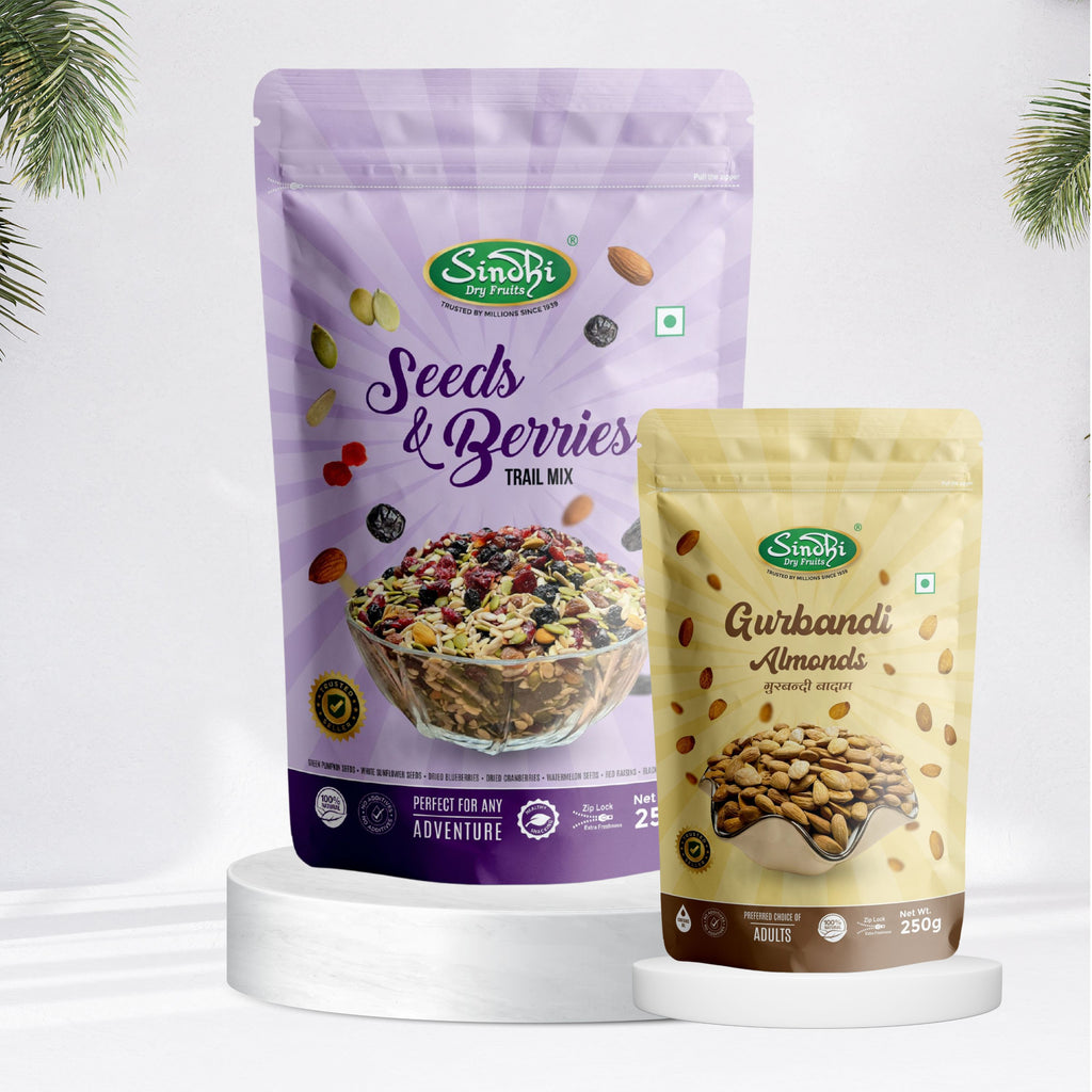 Premium Seeds & Almonds Combo – Mixed Seeds with Gurbandi Badam, 500g