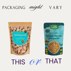 Salted Nut Snack, Roasted Kaju 80g, Roasted Almond 80g and Salted Pista 200g, Light Health Boost for Office Snacking, 360g, Pack of 3