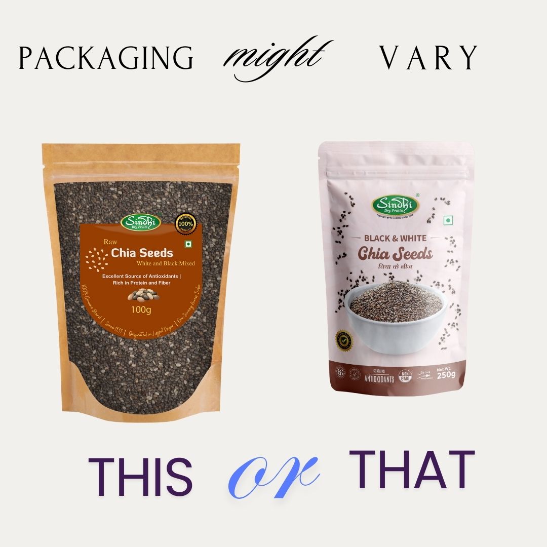 Fitness Pair Pack, Chia Seeds 250g and California Almonds 250g, Omega-3 Protein Boost for Smoothies, 500g, Pack of 2