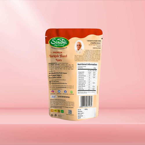 Turkish hazelnuts premium pack detail – rich chocolatey flavour, naturally crunchy