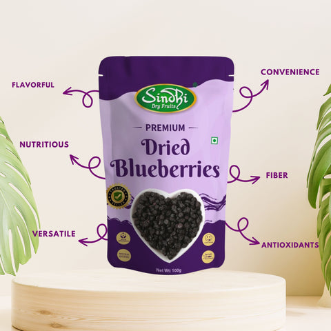 Blueberries Dried, Premium Pack 100g
