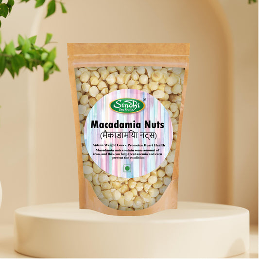 "Sindhi Premium Pack Macadamia Nuts – Delicious, Crunchy, Exotic Dry Fruit Rich in Protein, Fiber, Healthy Fats, Perfect for Snacking and Gifting" 3000