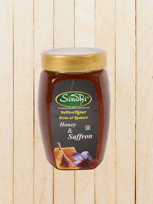 Premium Kesar Shahad saffron honey front of pack – pure saffron honey, heritage Sindhi recipe