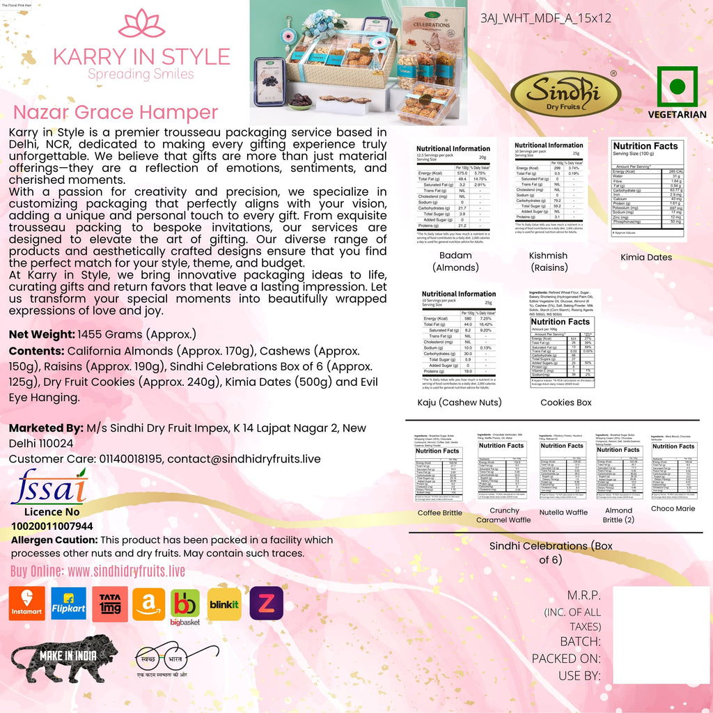 Premium Gift Hamper, 1455g Net Contents