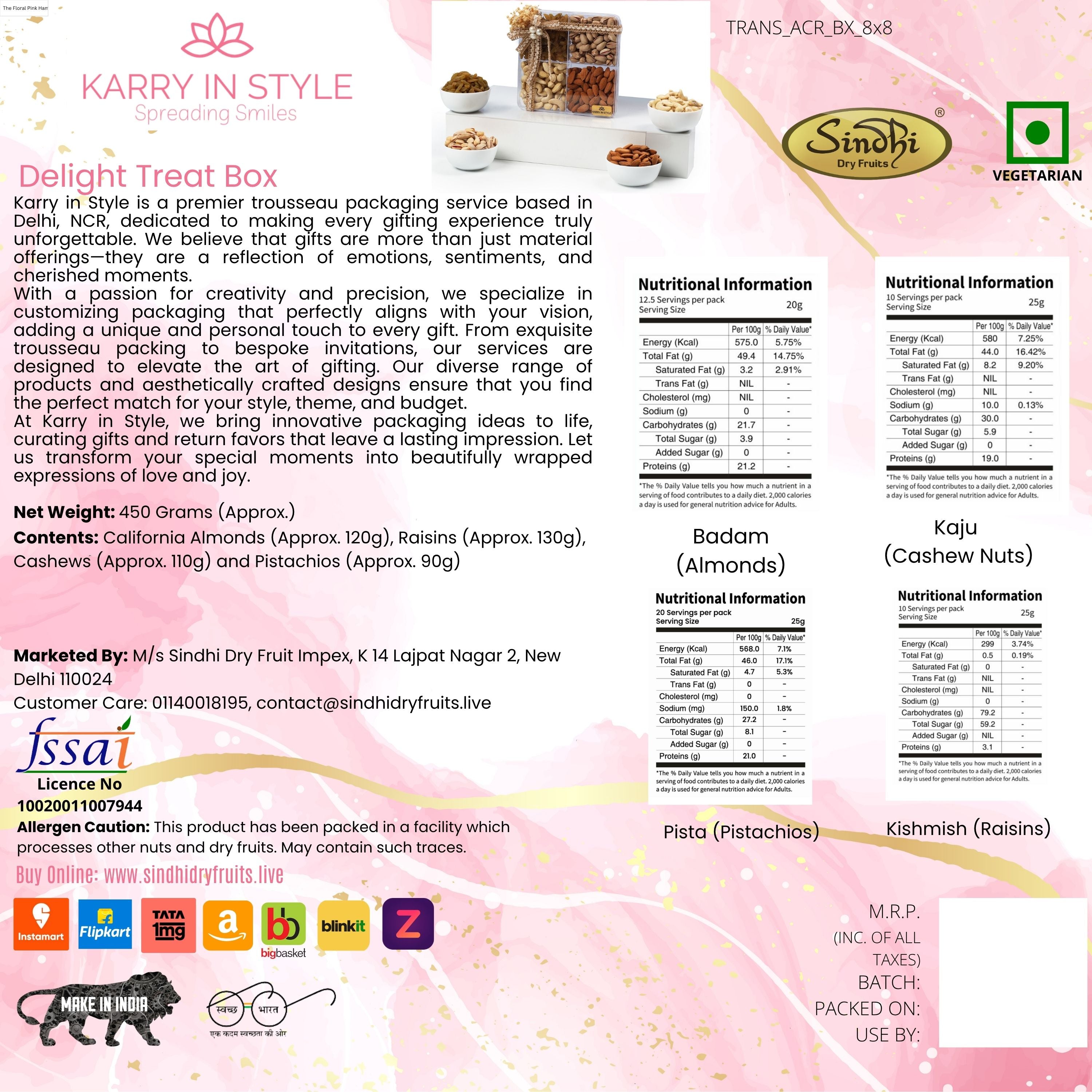 Premium Gift Box, 450g Net Contents