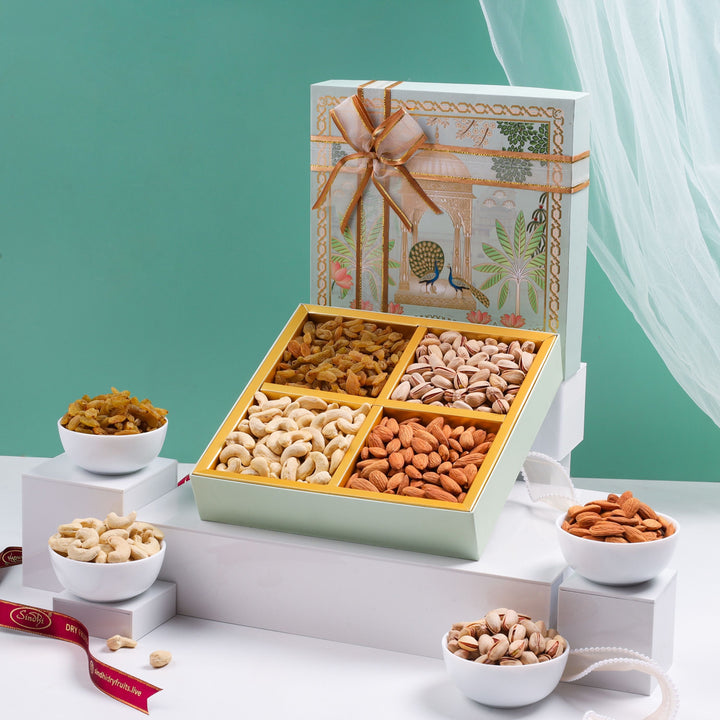 Elegant Nut & Raisins Gift Box, 800g Net Contents