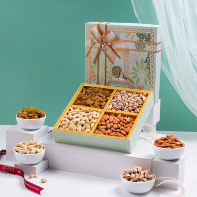 Elegant Nut & Raisins Gift Box, 800g Net Contents