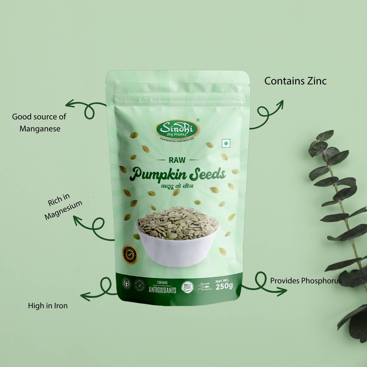 Pumpkin Seeds, Raw & Natural, 250g