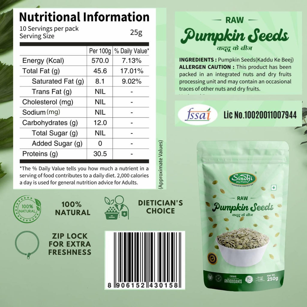 Premium Pumpkin Seeds – Raw Natural Kaddu ke Beej, Rich in Zinc & Protein