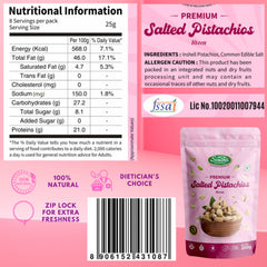 Salted Nut Snack, Roasted Kaju 80g, Roasted Almond 80g and Salted Pista 200g, Light Health Boost for Office Snacking, 360g, Pack of 3