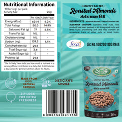Salted Nuts Snack, Roasted Kaju 250g, Roasted Almond 250g and Salted Pista 200g, Light Health Boost for Office Snacking, 700g, Pack of 3