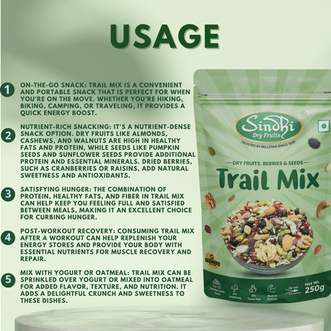 Trail Mix Containing Dry Fruits Seeds & Berries, Premium Pack