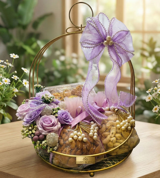Lavender Grace Dry Fruit Hamper 1192
