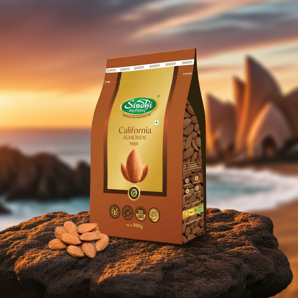 Premium Almonds – Fresh Crunchy Badam, Nutrient-Rich California Variety