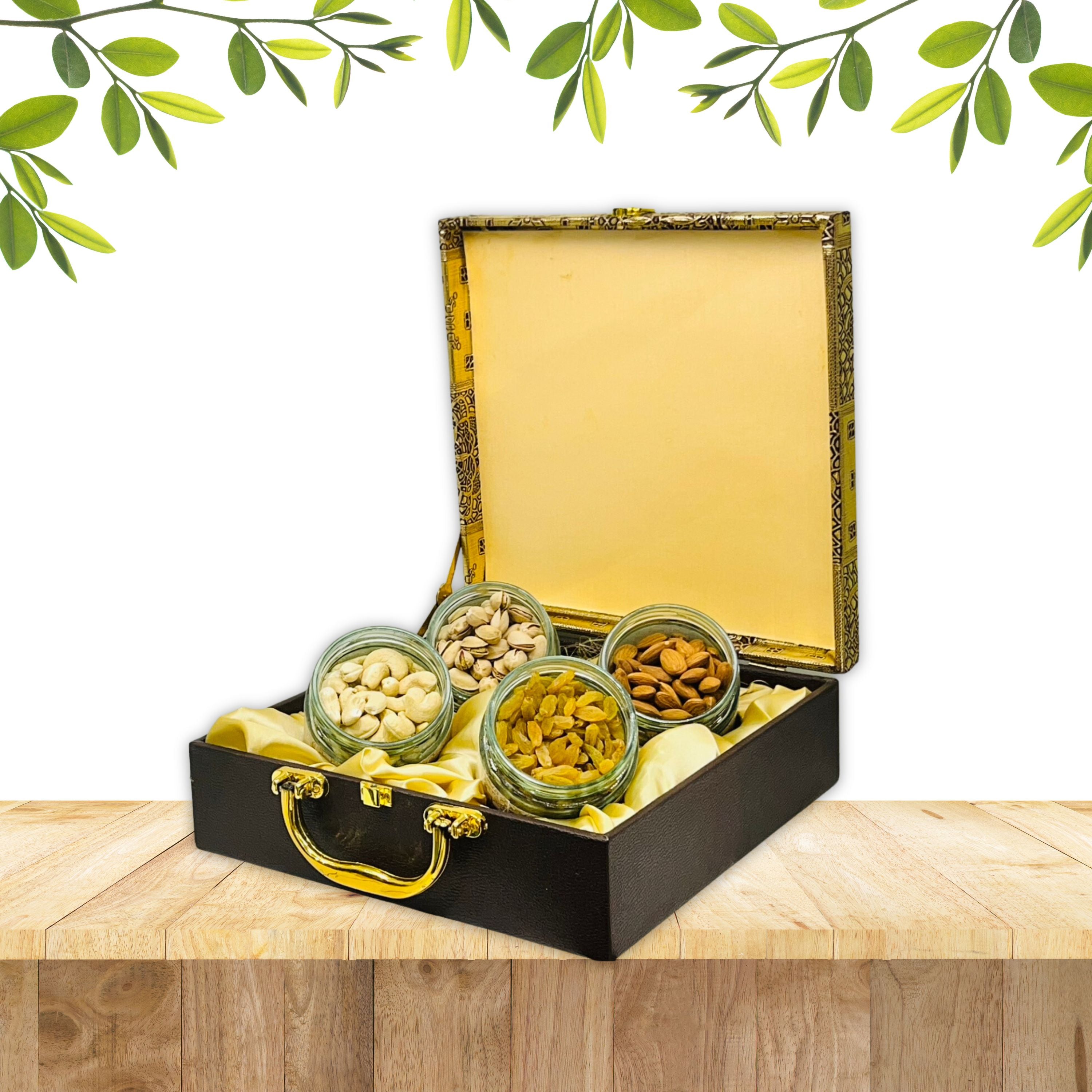 Gift Hamper with 4 Premium Dry Fruits in a Jar