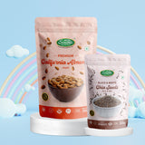 Fitness Pair Pack, Chia Seeds 250g and California Almonds 250g, Omega-3 Protein Boost for Smoothies, 500g, Pack of 2