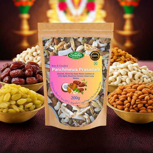 Panchmewa premium pack detail – sacred mixed nuts for Prasad, alternate view