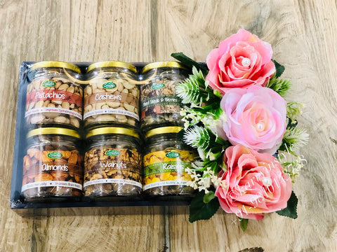 Gift Hamper Containing 6 Jars of dry Fruits