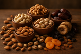 Generate a status cover image of Best Sellers in Dry Fruits and Nuts. Do not write any text. 