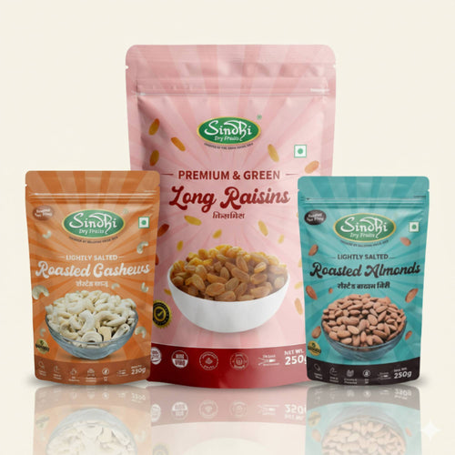 Premium quick protein mix front of pack – roasted badam, kaju and kishmish