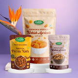 Exotic Delight Mix, Turkish Apricots 200g and Pecan Nuts 100g and Akhrot Giri 150g, Luxurious Gourmet Gifting Mix, 450g, Pack of 3