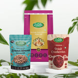 Trail Mix Energy Pack, Immunity Trail Mix 500g and Dried Cranberries 100g and Roasted Almonds 250g, Power-Packed Superfood Mix, 850g, Pack of 3