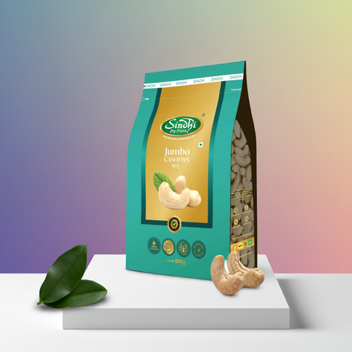 Jumbo kaju premium pack detail – whole cashew nuts, extra large grade, alternate view
