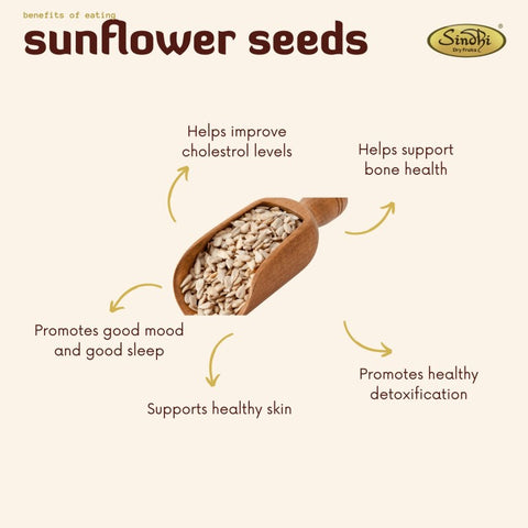 Roasted sunflower seeds for a healthy snack.