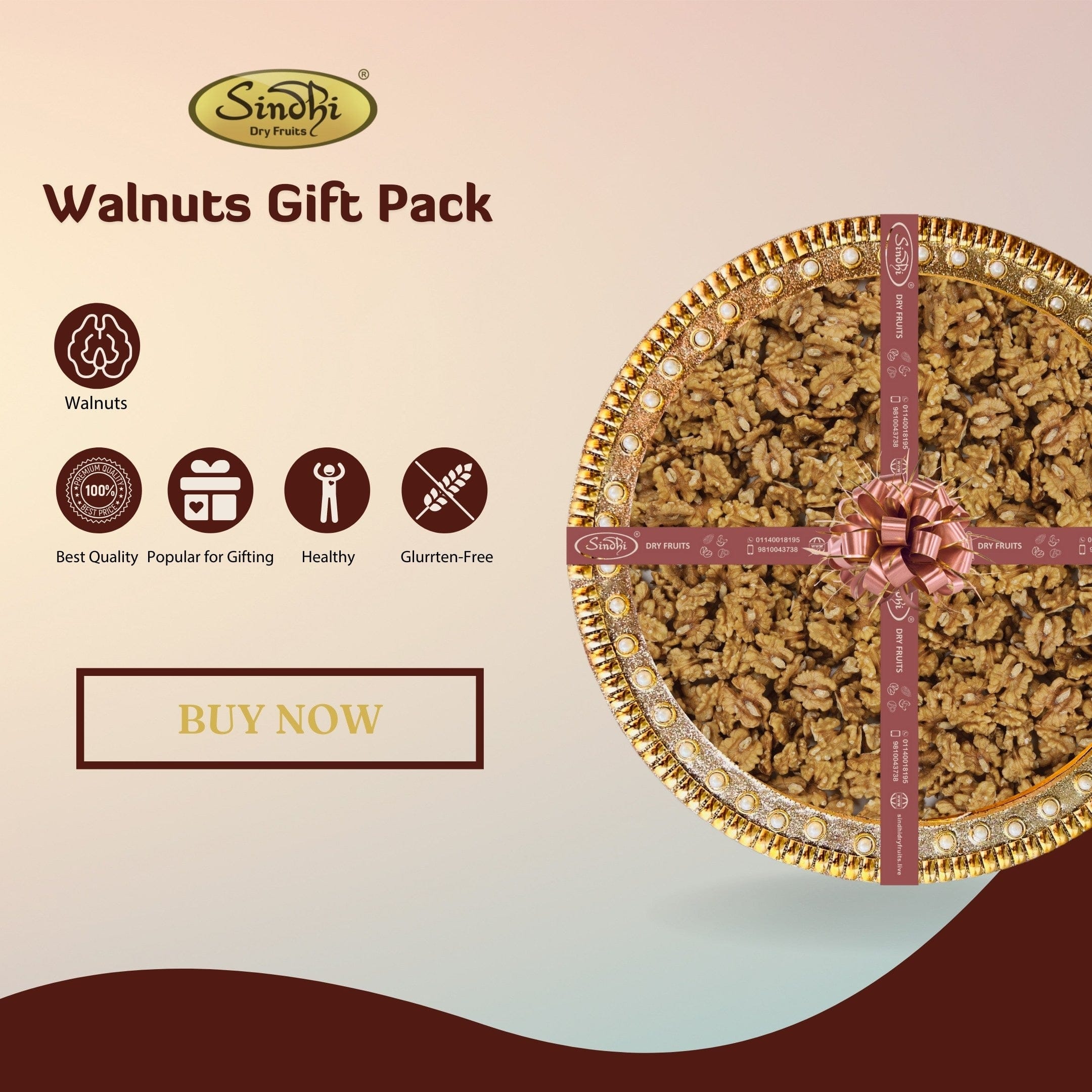 Gift Pack Containing White Walnuts - Sindhi Dry Fruits