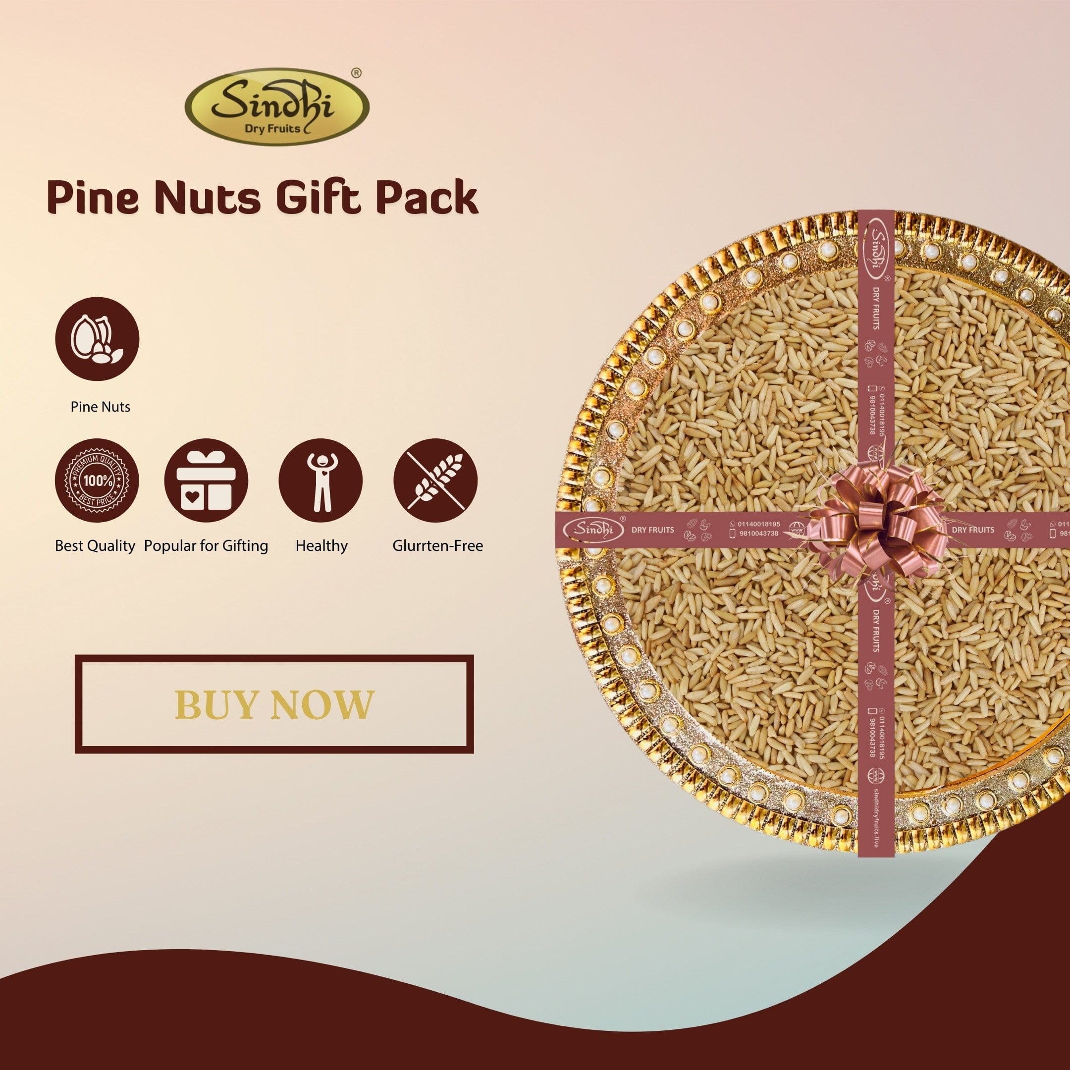 Gift Pack Containing Pine Nuts - Sindhi Dry Fruits